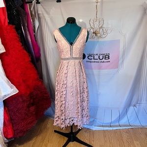 Blush Pink Lace Summer Wedding Dress